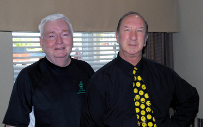 Jim Dwyer and Ron, our bus driver (Michigan City, 2010)
Photo by David Johns
Keywords: 2010