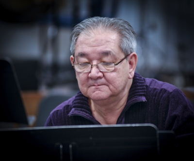 Ron Chong checking his music (St Mikes, February, 2010)
Photo by David Johns
Keywords: 2010