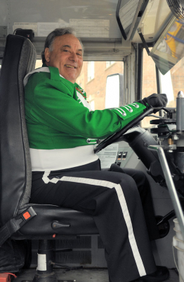 Joe Gianna, our new bus driver? (Weston, 2010)
Photo by David Johns
Keywords: 2010