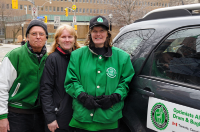Eric McConachie, Marlene Gibson, Dianne Neu (Toronto St Pat's parade, 2011)
Photo by David Johns
Keywords: 2011
