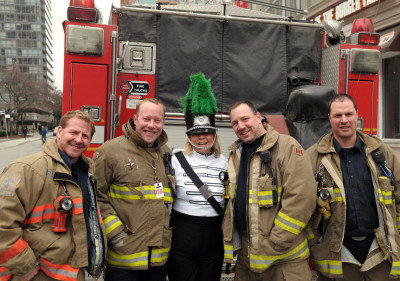 Glenda with her Firefighters (Toronto St Pats Parade, 2011)
Photo by David Johns
Keywords: 2011