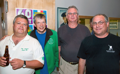 Terry Sologuk, Bill Kane, ? and Brian Adam (Sudbury, 2011)
Photo by David Johns
Keywords: 2011