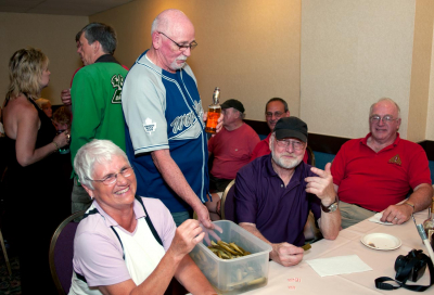 Bill Kellas, Barry Bell and others at Sigs party (Sudbury, 2011)
Photo by David Johns
Keywords: 2011