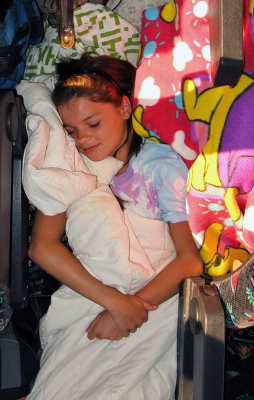 Maeve sleeping on the bus (Sudbury, 2011)
Photo by David Johns
Keywords: 2011