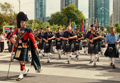 One of the pipe bands (Warriors' Day, 2011)
Photo by David Johns
Keywords: 2011