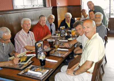 Paul Blanchard, Arris Van Dyk and a bunch of Conquerors at one of their regular get-togethers (July, 2011) 
Photo submitted by Arris Van Dyk
Keywords: 2011