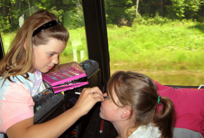 Make-up time on the bus (Sudbury, 2011)
Photo by David Johns
Keywords: 2011