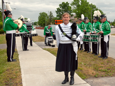 Jackie with the drumline (Bobcaygeon, 2012)
Photo by David Johns
Keywords: 2012
