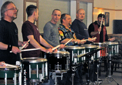 Optimists Alumni learning the new drum solo (December 9, 2012)
Photo by Jacqueline Edna Nicholls
Keywords: 2012