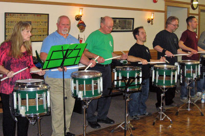 Optimists Alumni learning the new drum solo (December 9, 2012)
Photo by Jacqueline Edna Nicholls
Keywords: 2012