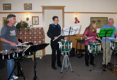 Optimists Alumni learning the new drum solo (December 9, 2012)
Photo by Jacqueline Edna Nicholls
Keywords: 2012