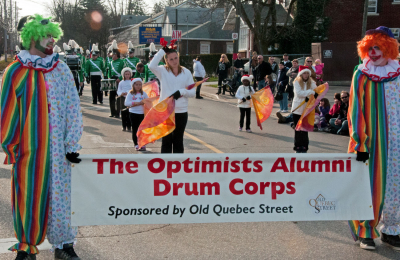 Optimists Alumni with Northstar Junior Guard (Guelph Santa Parade, 2012)
Photo by Eric McConachie
Keywords: 2012