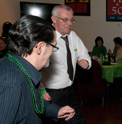 Ron Smith and Brian Collingdon, Dance time (Wearing of the Green, 2012)
Photo by David Johns
Keywords: 2012