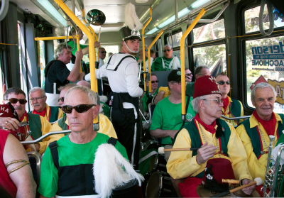 On the bus after the parade (Woodstock, 2012)
Photo by Eric McConachie
Keywords: 2012