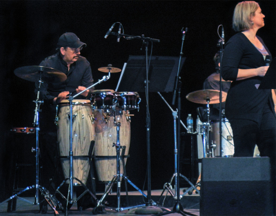 Doug Darwin on congas (Al Chez Concert, Kitchener, 2013)
Photo by Arris van Dyk
Keywords: 2013