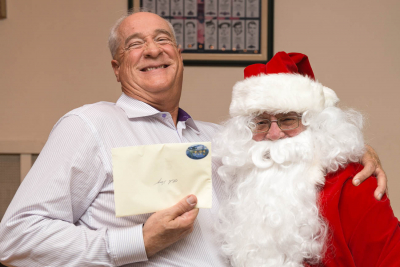 Mike with Santa (Christmas Party, 2013)
Photo by David Johns
Keywords: 2013