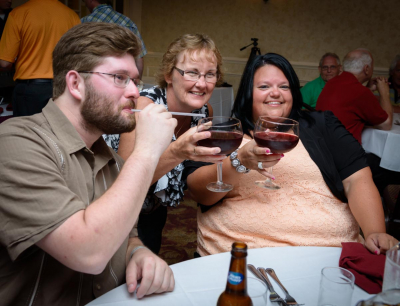 Matt, Jackie, Melinda at the corps dinner (Annapolis, 2013)
Photo by David Johns
Keywords: 2013