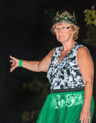 Jackie relaxing in her green tutu and crown (Annapolis, 2013)
Photo by Eric McConachie
Keywords: 2013