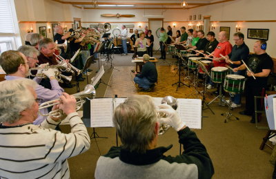 Optimists Alumni rehearsing at the Legion (March 3, 2013)
Photo by David Johns
Keywords: 2013