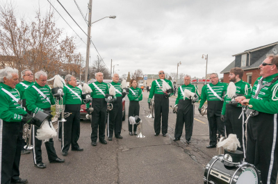 Ric Brown addressing the corps (Guelph Santa Parade, 2013)
Photo by Eric McConachie
Keywords: 2013