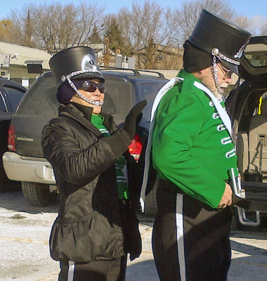 Lisa Lin zips up Ken Taylor (Streetsville Santa Parade, 2013)
Submitted by Ken Taylor
Keywords: 2013