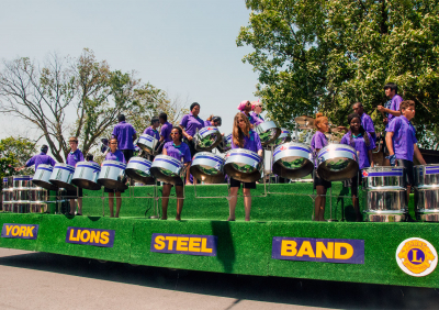 After the drum corps came the York Lions Steel Band (Welland, 2013)
Photo by Eric McConachie
Keywords: 2013