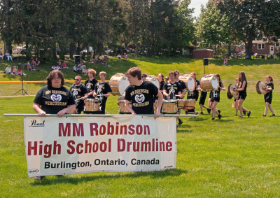 MM Robinson Drumline (Woodstock, 2013)
Photo by Eric McConachie
Keywords: 2013