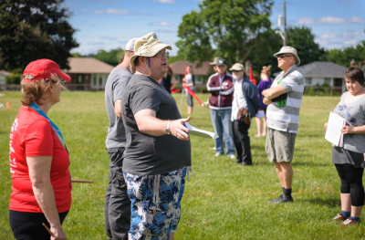 Randy giving instructions about the drill (June, 2014)
Photo by David Johns
Keywords: 2014