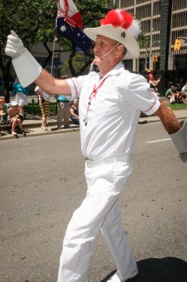 Drum Major of Scout House Alumni (Lions International Parade, Toronto, 2014)
Photo by Eric McConachie
Keywords: 2014