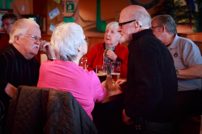 Barry with friends after the rehearsal (80th Birthdays, 2014)
Photo by Bob Carell
Keywords: 2014