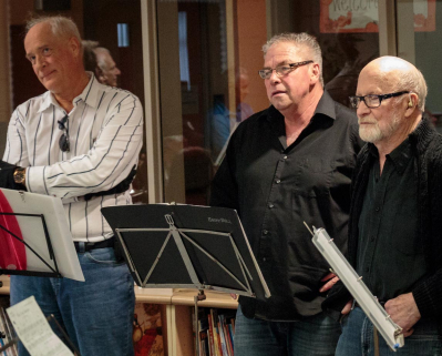 Mike, Dave & Barry (80th BDs, 2014)
Photo by Frans Rood
Keywords: 2014