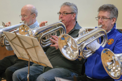 Barry, Dave & Frank: Optimists Alumni rehearsing (February, 2014)
Photo by David Johns
Keywords: 2014