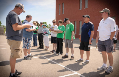 Chad and Randy with the drumline (rehearsal, May 2014)
Photo by David Johns
Keywords: 2014