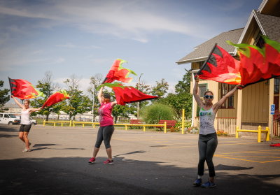 Optimists Alumni flags rehearsing (Rochester, 2014)
Photo by David Johns
Keywords: 2014