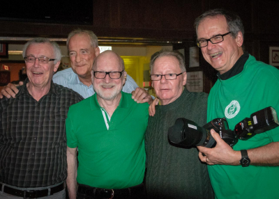 Brian, Mike, Barry, George & Dave (Wearing of the Green, 2014)
Photo by Eric McConachie
Keywords: 2014