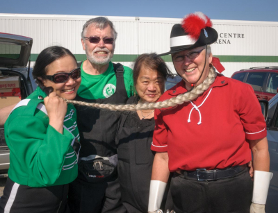 Lisa, Ken, Grace and someone from Scout House Alumni (Woodstock, 2014)
Photo by Eric McConachie
Keywords: 2014