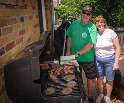 Ric and Laurie, Post-parade BBQ (Highland Creek Parade, 2015)
Photo by David Johns
Keywords: 2015