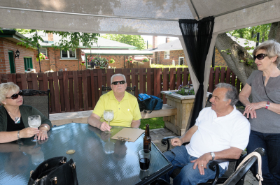 Jane, John, Joe and Margaret (BBQ after Highland Creek Parade, 2015)
Photo by Eric McConachie
Keywords: 2015