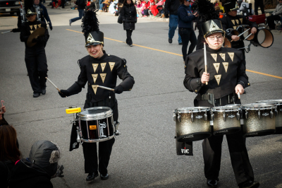 St Mary's Drum Line (Mississauga Santa Claus Parade, 2015)
Photo by Bob Carell
Keywords: 2015