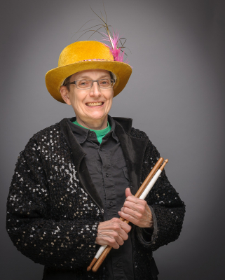 Judy Ferguson, Optimists Alumni (Mardi Gras costume, 2016)
Photo by David Johns
Keywords: 2016