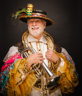 Bob Carell, Optimists Alumni (Mardi Gras costume, 2016)
Photo by David Johns
Keywords: 2016
