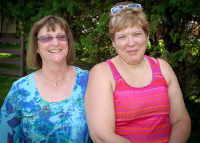 Laurie Brown and Kathleen Gander  (End of Season BBQ, 2016)
Photo by David Johns
Keywords: 2016