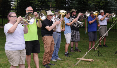 Optimists Alumni and Northstar performing (End of Season BBQ, 2016)
Photo by David Johns
Keywords: 2016