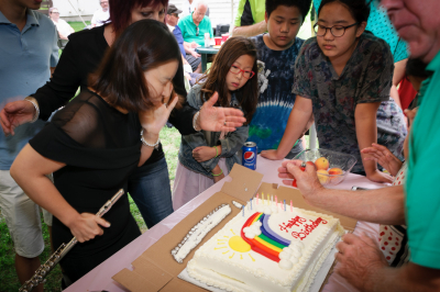 Yun celebrating her birthday (End of Season BBQ, 2016)
Photo by David Johns
Keywords: 2016