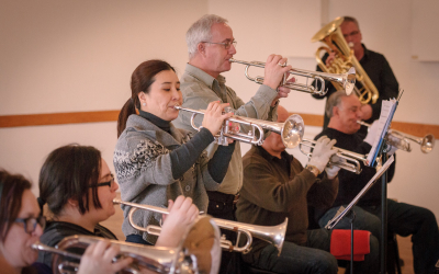 Heather, her daughter, Yun, Doug, Ric, Joe & Dave, Optimists Alumni rehearsing (Legion, 2016)
Photo by David Johns
Keywords: 2016