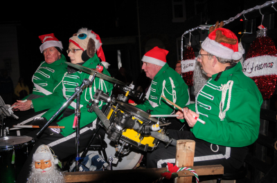 Lorne, Judy, Ric and Doug, Optimists Alumni (Brantford Santa Claus parade, 2016)
Photo by Eric McConachie
Keywords: 2016