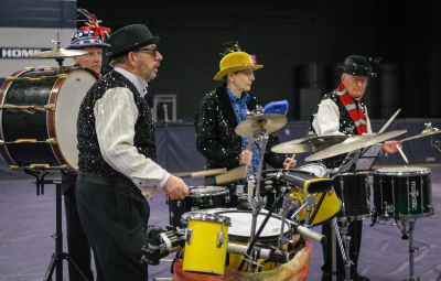 Ric, Doug, Judy and Lorne, Optimists Alumni Drums (Grimsby, 2017)
Photo by David Johns
Keywords: 2017