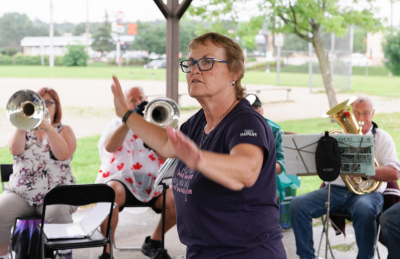 Jackie conducting the corps (July, 2017)
Photo by David Johns
Keywords: 2017