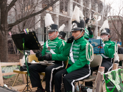 Optimists Alumni warming up (Toronto St Patrick's Day Parade, 2017)
Photo by Eric McConachie
Keywords: 2017