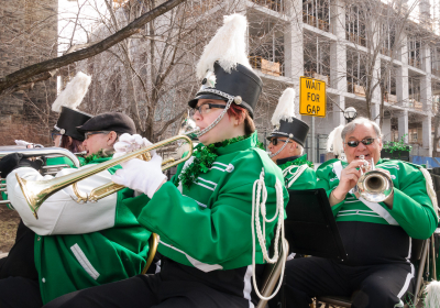 Liz, Kirstine, Mike and Joe, Optimists Alumni (Toronto St Patrick's Day Parade, 2017)
Photo by Eric McConachie
Keywords: 2017